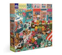 EEBOO - English Green Market - Puzzle 1000 Pièces en Carton - Puzzle coloré sur Le Marché du Village - PZTEGM