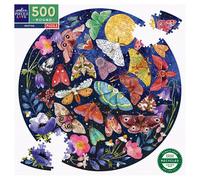 Eeboo Papillons De Nuit Ronds (puzzle Epzfmot 500 Pièces