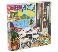 Eeboo: Piece and Love Cats en Positano 1000 Piece Square Adult Adult Puzzle Puzzle pour les adultes et les familles