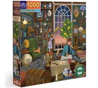 Eeboo Piece & Love: Alchemist's Library - 1000 Piece Puzzle - Adult Square Jigsaw 23x23 comprend des pieces brillantes de reference d'image