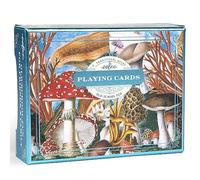 eeBoo Piece & Love: Cartes à Jouer Champignons - Comprend 2 à 52 Jeux de Cartes, des Jeux Traditionnels avec de Belles œuvres d'art et des Bords dorés