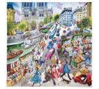 Les Bouquinistes de Paris - Puzzle adulte 1000 pièces En Carton - Puzzle Sur Les Bouquinistes De Paris - Dimensions 58,5 x 58,5 cm