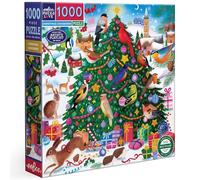 Eeboo - Puzzle 1000 Pièces Christmas Songbirds - Puzzle De Noël 1000 Pièces - Dimensions 58.5 cm x 58.5 cm