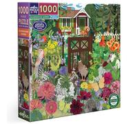 Eeboo - Puzzle 1000 Pièces Jardin Scandinave - Puzzle Adulte 1000 Pièces en Carton - Dimensions 58.5 cm x 58.5 cm