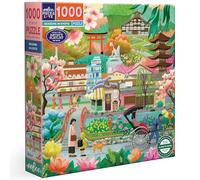 Eeboo - Puzzle 1000 Pièces Saisons à Kyoto - Puzzle Adulte 1000 Pièces en Carton - Dimensions 58.5 cm x 58.5 cm
