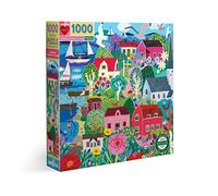 eeBoo- Puzzle 1000 pièces Swedish Fishing Village - Puzzle 1000 pièces en Carton recyclé, PZTSWD, Multicolore