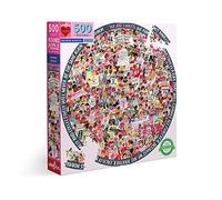 eeBoo - Puzzle 500 pièces Rond - La Marche des Femmes