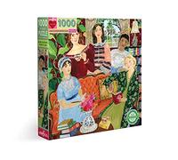 Eeboo - Puzzle Adulte 1000 pièces Jane Austeen's Book Club - Puzzle Adulte en Carton recyclé avec de célèbres écrivaines- PZTJAB