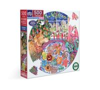 Eeboo - Puzzle Rond 500 Pièces Biscuits de Noël - Puzzle Adulte en Carton - Format Rond - 58.5 cm de diamètre
