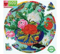 EEBOO Puzzle rond fleurs et oiseaux 500 pièces