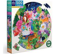 eeBoo Rond 500 pièces - Jardin sanctuaire coloré en Carton recyclé - Puzzle Adulte de qualité supérieure-PZFGSA