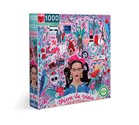 eeBoo Viva la Vida-Puzzle 1000 pièces en Carton recyclé Hommage à Frida Kahlo, PZTVLV, Multicolore, QQR