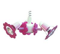 EEC A++, Elobra Plafonnier fleur - Bois 3 ampoules