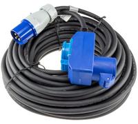 Rallonge CEE 25 m - Prise IP44 - Avec couvercle de protection - 230 V - H07RNF 3G2,5 - Pour caravane, camping, camping-car