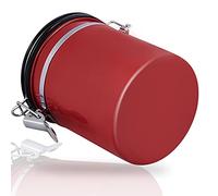 eecoo BoîTe à Café, Coffee Vault Hermétique de Conservation pour Café, Joint de Vide Vents Loin de Gaz CO2 Coffee Bean Vault, pour Café en Grains, Café Moulu, Noix et Sucre (Rouge, 1.5L)