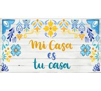 eedee Mi Casa ES Tu Casa Plaque en métal rétro pour maison, porte, jardin, bars, restaurants, cafés, bureau, magasin, pubs, club - 15,2 x 20,3 cm