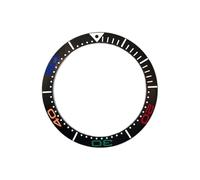EEEBLBXNQ 1 Bague de Lunette incurvée en céramique 38 mm x 30,6, Compatible avec boîtier Montre SKX007 SRPD GMT SUB, pièces Rechange for Montres Hommes(3)