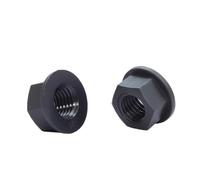 EEEBLBXNQ Écrou À Bride en Nylon Tête Hexagonale, 5 50 Pièces, Plastique Noir/Blanc M3 M4 M5 M6 M8 M10 M12, Isolation Électrique DIN6923(Black,M3 50pcs)