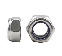 EEEBLBXNQ Écrou De Verrouillage Hexagonal Épais en Nylon, Acier Inoxydable 304, M3 M4 M5 M6 M8 M10 M12, Autobloquant, DIN982, 5 À 25 Pièces(304,M8-9.5 10pcs)