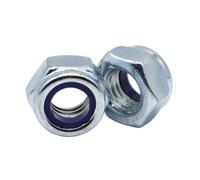 EEEBLBXNQ Écrou De Verrouillage Hexagonal Épais en Nylon, Acier Inoxydable 304, M3 M4 M5 M6 M8 M10 M12, Autobloquant, DIN982, 5 À 25 Pièces(Plated,M12-14 5pcs)