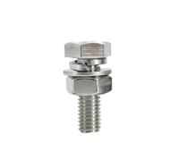 EEEBLBXNQ Jeu D'écrous À Vis Hexagonales Externes en Acier Inoxydable 100, Rondelle Plate, Joint Élastique, Boulons Hexagonaux Extérieurs, Kit De, Machine M3-M6, 20 304 Pièces(M3x30mm (100Pcs))