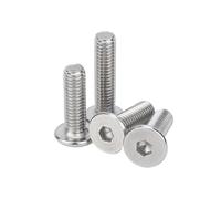 EEEBLBXNQ Vis À Tête Hexagonale en Acier Inoxydable 304, 5 50 Pièces, M2M2.5M3 M4 M5 M6 M8 CM, Douille, Fine Et Plate(M3x4mm (50pcs))