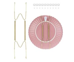 EEEKit 10PCS Porte Assiettes Invisibles, 10 Pouces Accroche Assiette Murale, Support Assiette Decorative avec Patère pour Décoration Intérieure
