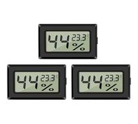 EEEKit 3 Paquets Thermomètre Hygromètre Numérique, Capteur de Température et d'Humidité pour Serre Bureau, Noir