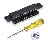 EEEKit Connecteur NES 72 broches de remplacement avec Tournevis de 3,8 mm outil pour Nintendo NES 8-Bit Systems, Noir