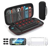 EEEKit Étui de Transport Compatible avec Switch 2, Coque de Protection Rigide pour Switch OLED avec 10 Emplacements pour Cartes de Jeu pour Organiser la Console