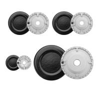 EEEKit Lot de 8 capuchons de brûleur à gaz, pièce de rechange 1 grand, 1 petit, 2 moyens, ensemble de chapeaux de cuisinière pour cuisinière à gaz