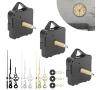 EEEKit Mécanisme d'Horloge, 3PCS Mouvements à Haut Couple de Remplacement, Moteur à Piles avec 3 Jeux d'Aiguilles pour Réparation