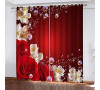 EEetwa Rideaux Occultants A Oeillets Bulle De Couleur Rose 280X245Cm 3D Chambre D'Enfant Cuisine Salon Décoration 3D Impression Rideau Occultant Polyester 2 Pièce Rideaux Chambre De Garçon, Salon,