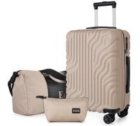 Eeeza Ensemble de valises 5 pièces, valises avec coque rigide en ABS, serrure TSA légère et roues pivotantes à double rotation (gris, 50,8 cm/61 cm/71,1 cm), Gris galet, 3 Piece Sets (20/DB/TB)