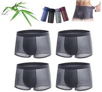 Eeiiey Boxhero Boxer en fibre de bambou, boxer Box Hero en fibre de bambou, sous-vêtements boxers en fibre de bambou, sous-vêtements en nylon respirant pour homme, boxer en fibre de bambou - pour un