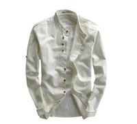 EEJBYTDI Chemise Style Japonais Soulona Katana pour Homme, Chemise Soulona Katana, Chemise Style Japonais en Lin de qualité supérieure (Medium,White)