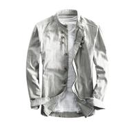 EEJBYTDI Chemise Style Japonais Soulona Katana pour Homme, Chemise Soulona Katana, Chemise Style Japonais en Lin de qualité supérieure (Medium,Light Gray)