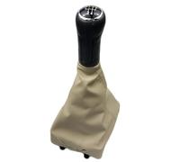 Eejghfwq Levier Vitesse Pour Polo 9N 9N2 9N3 2001-2009 Pommeau Levier Vitesse Voiture Soufflet Couvercle Coffre Vitesses Pommeau(5 Speed Black Beige)