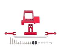 eejinwen Pièces de Rechange for Axial for SCX10 III 1/10, Support Servo Bat en Aluminium avec Lien de Direction hydraulique, axe Portail(Rot)