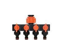 eejinwen Répartiteur de Valve 3/4 ", Distributeur de connecteur d'arrosage, séparateur de Tuyau à 4 Voies for connecteurs de Robinet de Tuyau d'eau