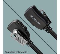 EEK012 AdjustableAdjustable D-Shaped Headset with PTT Microphone Compatible with Kenwood Two Way Radio UV5R 888S RT24 RT27 Walkie Talkie Headset (1 pcs)