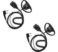 Eek015 Talkie Walkie Écouteur Avec Mic 2 Pin, Compatible Avec Rt622 Rt21 Rt668 Rt619 Baofeng Uv-5R Talkie Walkies, D Forme Crochet D'Oreille Radio Bidirectionnelle Casque (2 Pack)[X1581]