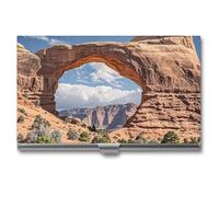 Eekstdbn Arches National Park Étui pour cartes de visite pour homme ou femme avec boutons-pression