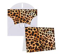 Eekstdbn Carte de vœux avec imprimé léopard pour toutes les occasions, carte d'invitation, carte de vacances, carte d'anniversaire
