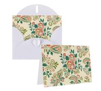 Eekstdbn Cartes de vœux avec imprimé floral et feuilles - Carte de vœux pour toutes les occasions - Carte d'invitation, de vacances, d'anniversaire de mariage