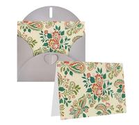 Eekstdbn Cartes de vœux avec imprimé floral et feuilles - Carte de vœux pour toutes les occasions - Carte d'invitation, de vacances, d'anniversaire de mariage