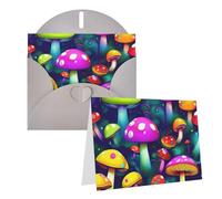 Eekstdbn Cartes de vœux avec motif champignons lumineux - Carte de vœux pour toutes les occasions - Carte d'invitation, de vacances, d'anniversaire de mariage