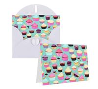 Eekstdbn Cartes de vœux avec motif cupcake avec toutes les occasions cartes d'invitation, carte de vacances, carte d'anniversaire