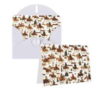 Eekstdbn Cartes de vœux Cowboy Ride Horse Carte de vœux avec toutes les occasions Carte d'invitation Carte de vacances Carte d'anniversaire