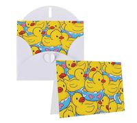 Eekstdbn Cartes de vœux en caoutchouc avec motif de canard en caoutchouc avec cartes d'invitation, carte d'anniversaire de mariage